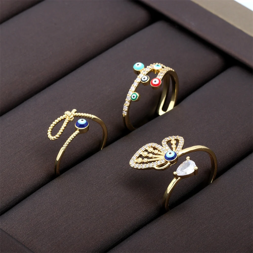Turkish Butterfly Evil Eye Ring For Women Girls Vintage Colorful Enamel Micro-inlaid Eye Adjustable Ring Wedding Party Jewelry
Turkish Butterfly Evil Eye Ring For Women Girls Vintage Colorful Enamel Micro-inlaid Eye Adjustable Ring Wedding Party Jewelry