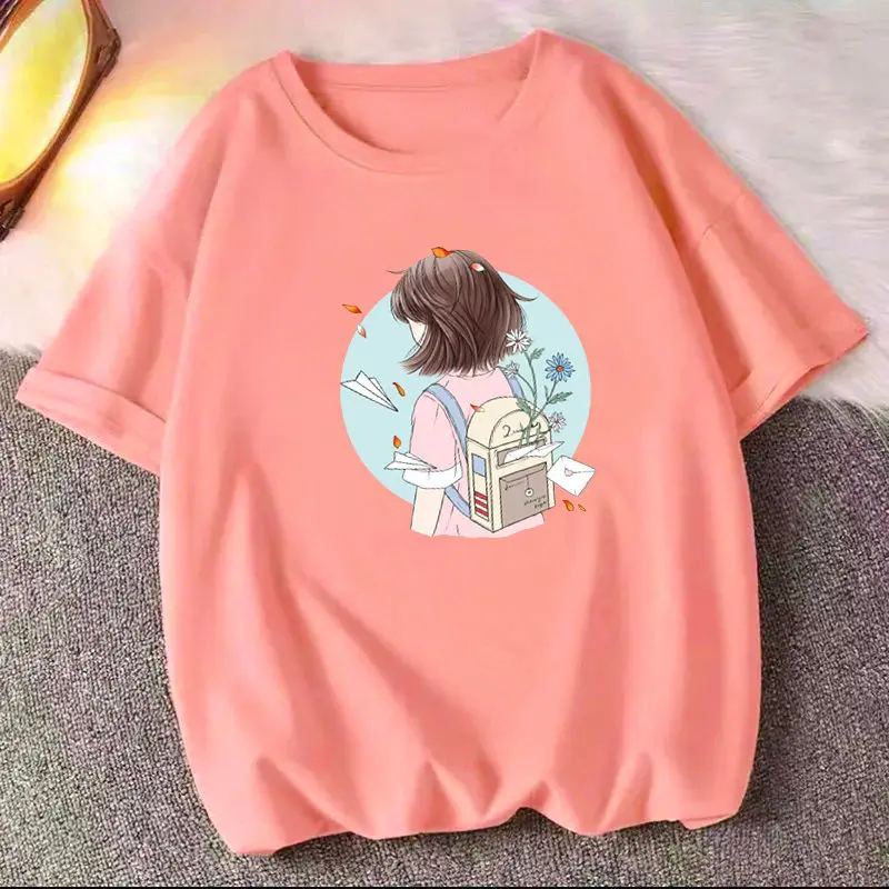 2022 Summer 100% Cotton T-shirts Women Harajuku y2k Loose Anime Adolescent Girl Print Short Sleeved T Shirt Female Tops Clothes
2022 Summer 100% Cotton T-shirts Women Harajuku y2k Loose Anime Adolescent Girl Print Short Sleeved T Shirt Female Tops Clothes