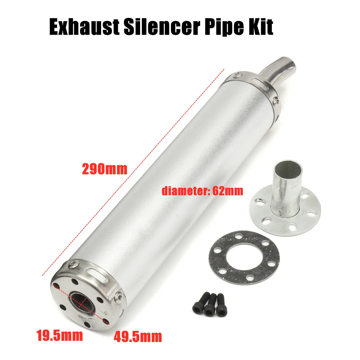 290x62mm Motorcycle Exhaust Muffler Pipe Exhaust Tip Tail Tube Silencer Motocross Dirt Pit Street Bike Scooter For Suzuki/Yamaha
290x62mm Motorcycle Exhaust Muffler Pipe Exhaust Tip Tail Tube Silencer Motocross Dirt Pit Street Bike Scooter For Suzuki/Yamaha