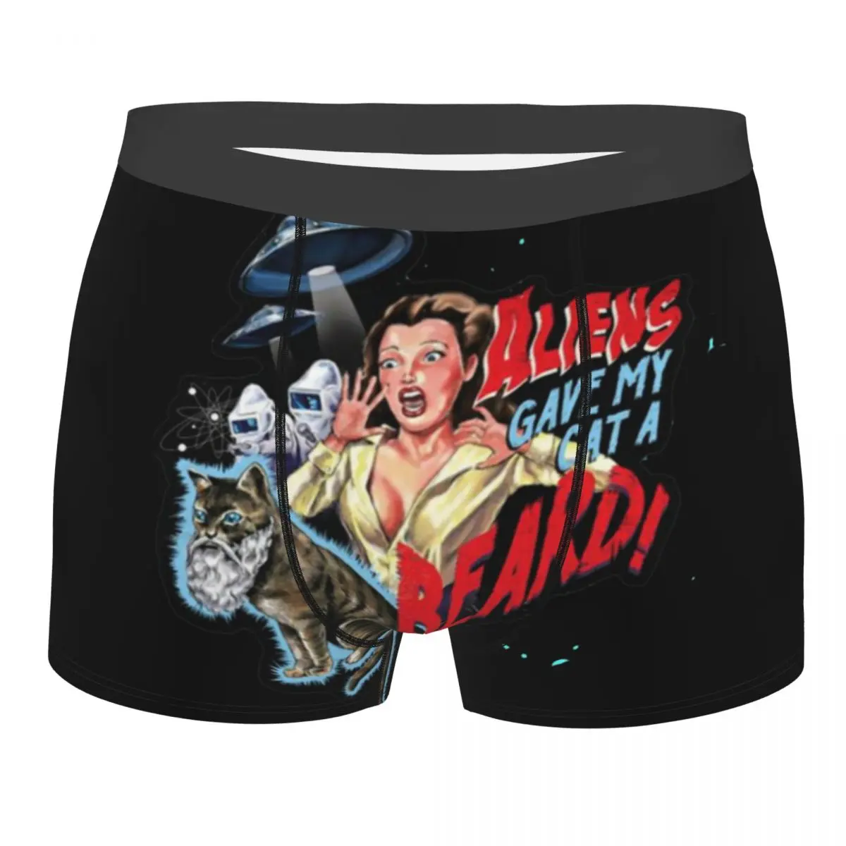 Men Aliens Gave My Cat A Beard Horror Underwear Funny Boxer Shorts Panties Male Polyester Underpants Plus Size
Men Aliens Gave My Cat A Beard Horror Underwear Funny Boxer Shorts Panties Male Polyester Underpants Plus Size