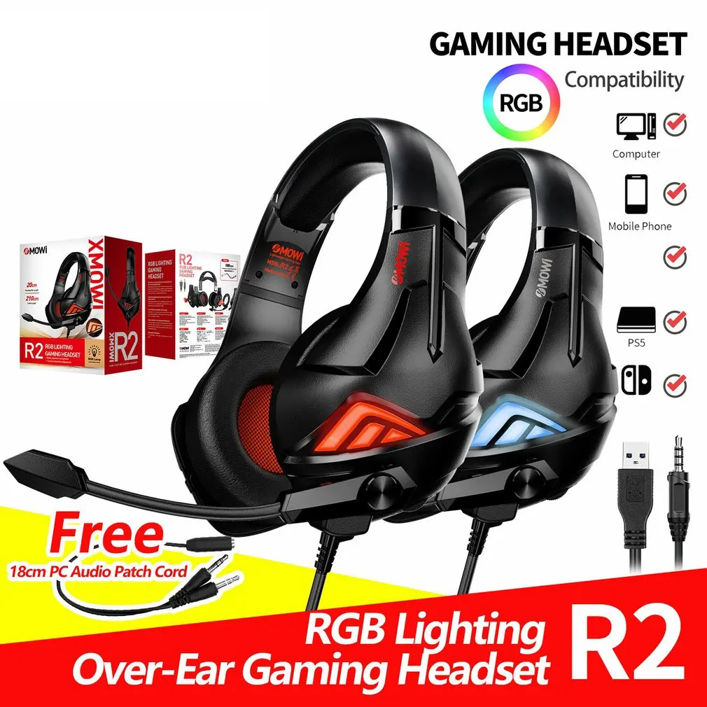 Luminous Headset XMOwi R2 Headset Wire Gaming Noise Reduction Headset Rotatable Long Microphone Notebook Headset
Luminous Headset XMOwi R2 Headset Wire Gaming Noise Reduction Headset Rotatable Long Microphone Notebook Headset