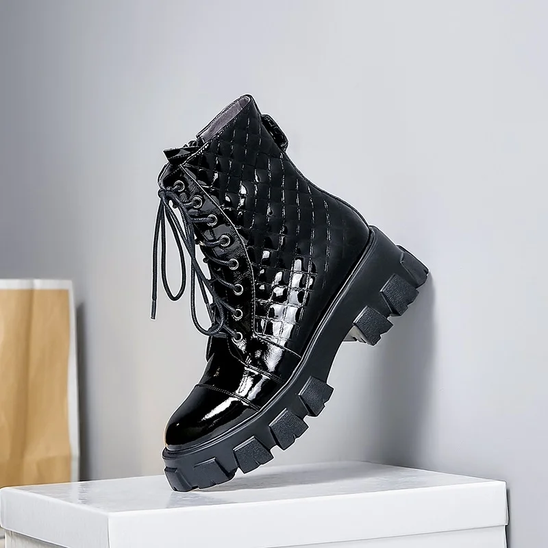 Arrive Platform New Shoes Real Leather Ankle Round Toe Rubber Bottom Lace-Up Boots With Zipper European Style
Arrive Platform New Shoes Real Leather Ankle Round Toe Rubber Bottom Lace-Up Boots With Zipper European Style