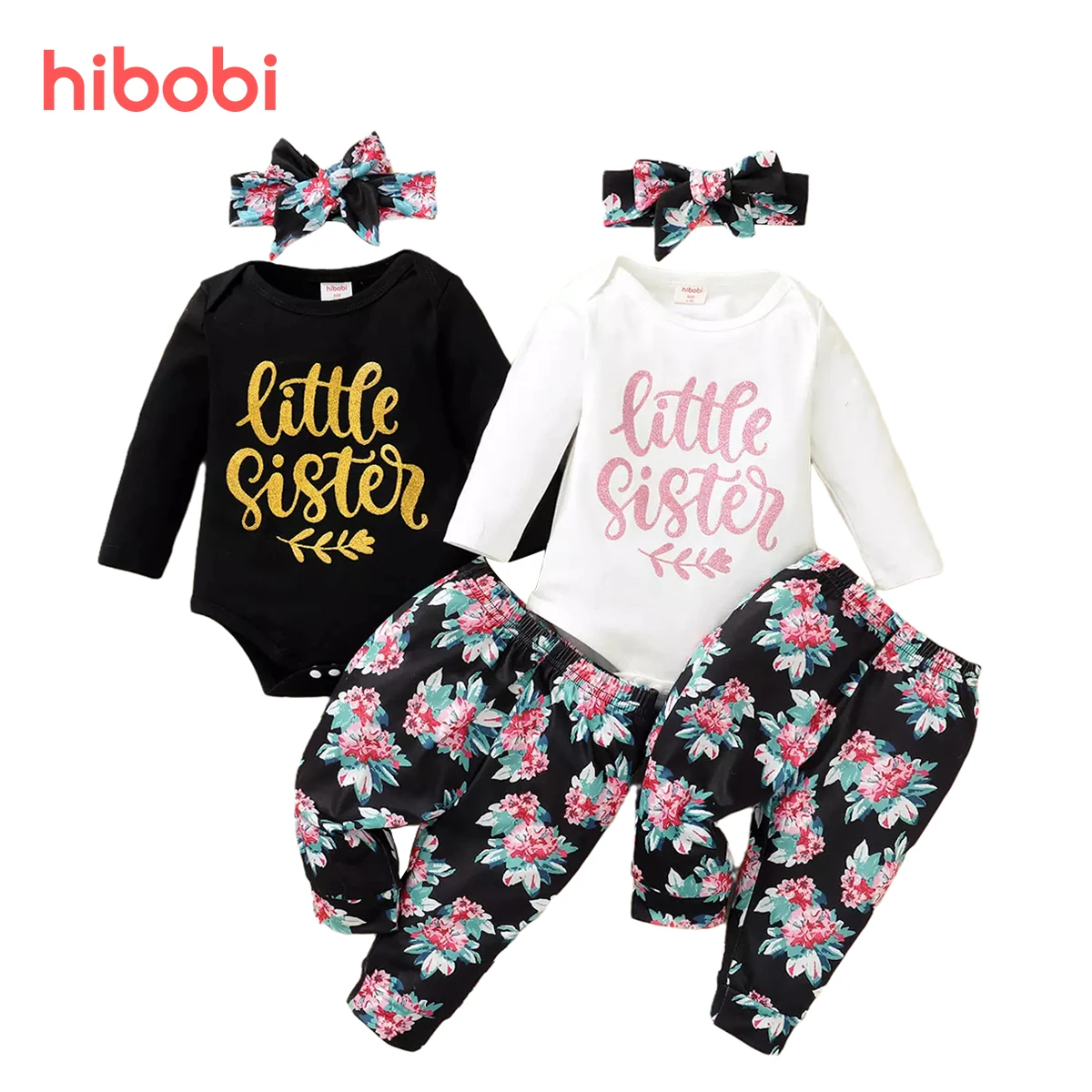 hibobi Baby Girl Letter Long Sleeve Bodysuit Floral Print Pant Headband Three-piece Baby Girl Outfit Set
hibobi Baby Girl Letter Long Sleeve Bodysuit Floral Print Pant Headband Three-piece Baby Girl Outfit Set