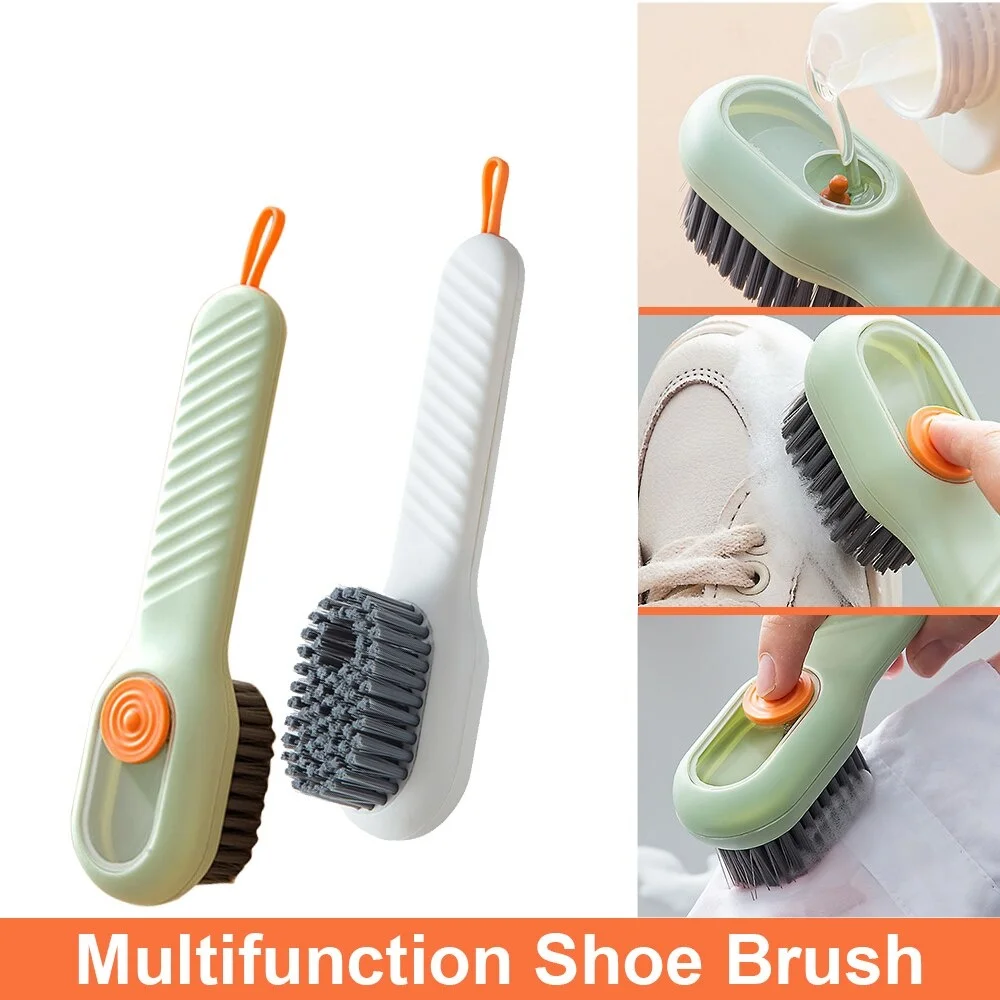 

Clothes Brush Bathroom Cleaning Brush Tools Shoe Brush Quick Foaming Multifunction Soft Bristled Automatic Soap Liquid Adding