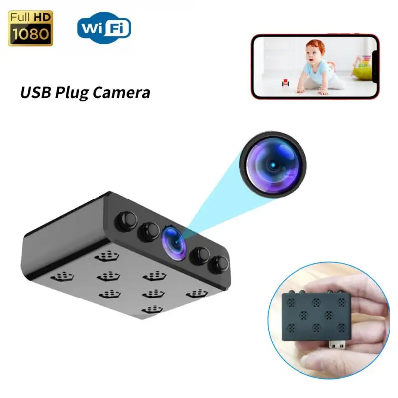 HD 1080P WIFI Camera Mini USB Plug Camera HD Night Vision Micro Cam Support TF Card Infrared Night Vision Smart Security Monitor
HD 1080P WIFI Camera Mini USB Plug Camera HD Night Vision Micro Cam Support TF Card Infrared Night Vision Smart Security Monitor