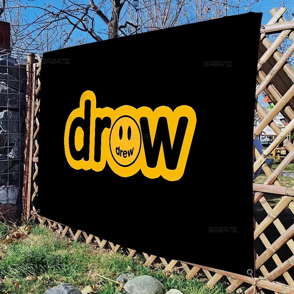 Justin Bieber D-Drews Houses Creative Pattern Hanging Flag Polyester Printed Banner Hand Pulled