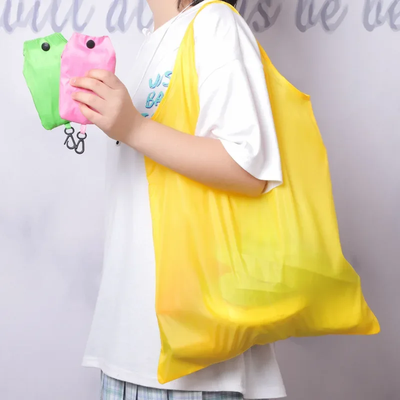 Shopping Bag Solid Color Eco-friendly Folding Reusable Portable Shoulder Handbag Polyester for Travel Grocery Supermarket Bag
Shopping Bag Solid Color Eco-friendly Folding Reusable Portable Shoulder Handbag Polyester for Travel Grocery Supermarket Bag