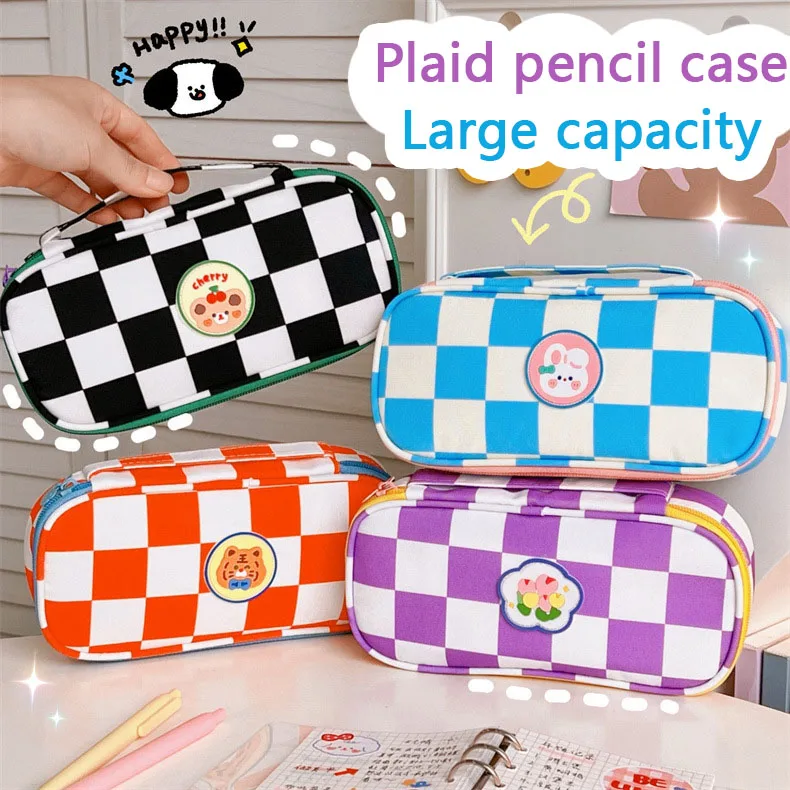 Kawaii Plaid Pencil Cases Cute Large Capacity Pouch Bag Box Back To School Supplies Korean Organizer Stationery
Kawaii Plaid Pencil Cases Cute Large Capacity Pouch Bag Box Back To School Supplies Korean Organizer Stationery