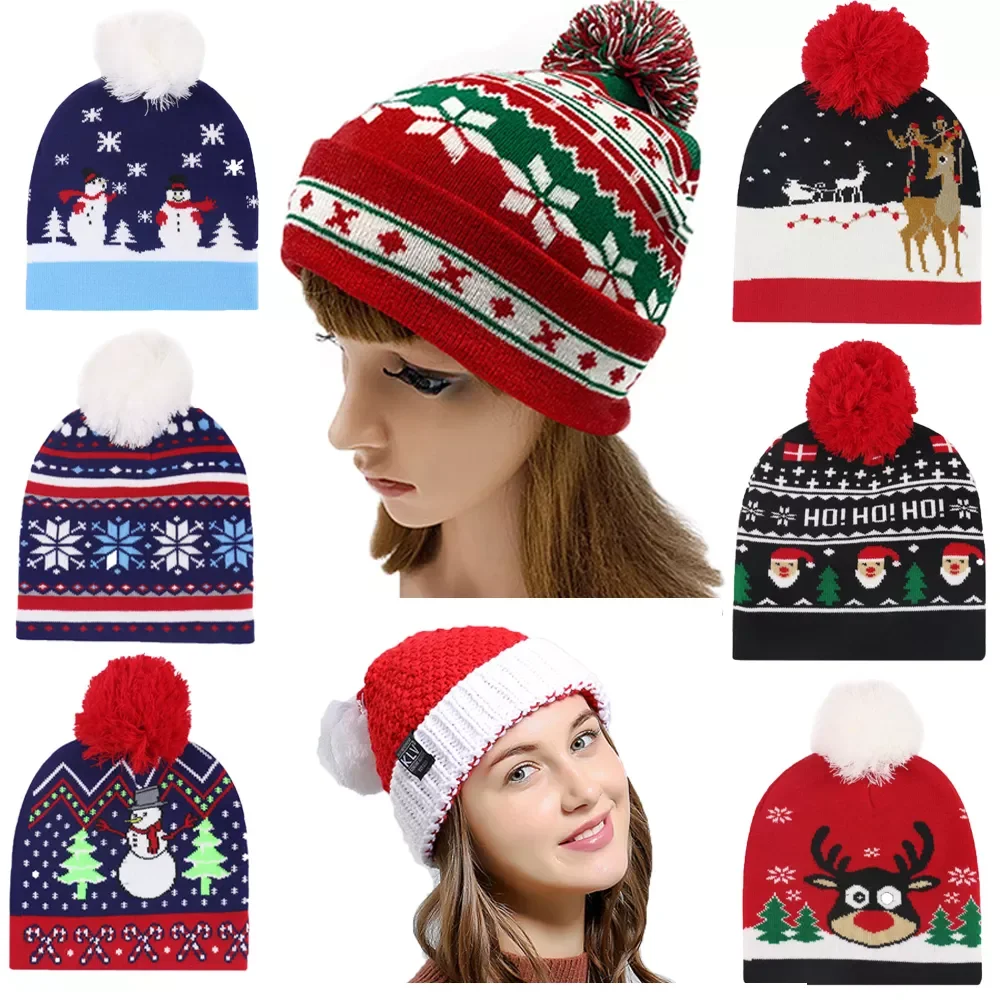 HOT Christmas Hat Santa Claus Snowflake Knitted Warm Cap For Kids Adults New Year Christmas Decor Ornaments Gifts
HOT Christmas Hat Santa Claus Snowflake Knitted Warm Cap For Kids Adults New Year Christmas Decor Ornaments Gifts