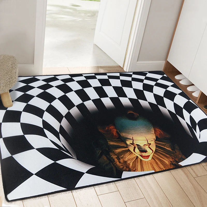 3D Horror Carpet Scary Clown Trap Visual Carpet Living Room Bedroom Home Doormat Floor Mat Halloween Christmas Party Home Decor
3D Horror Carpet Scary Clown Trap Visual Carpet Living Room Bedroom Home Doormat Floor Mat Halloween Christmas Party Home Decor