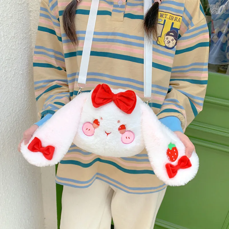 Lovely Kawaii Long Ear Bunny Plush Backpack Shoulder Bag Purse Soft Stuffed Animal Doll Toy Gift for Girls Girlfriends Loves
Lovely Kawaii Long Ear Bunny Plush Backpack Shoulder Bag Purse Soft Stuffed Animal Doll Toy Gift for Girls Girlfriends Loves