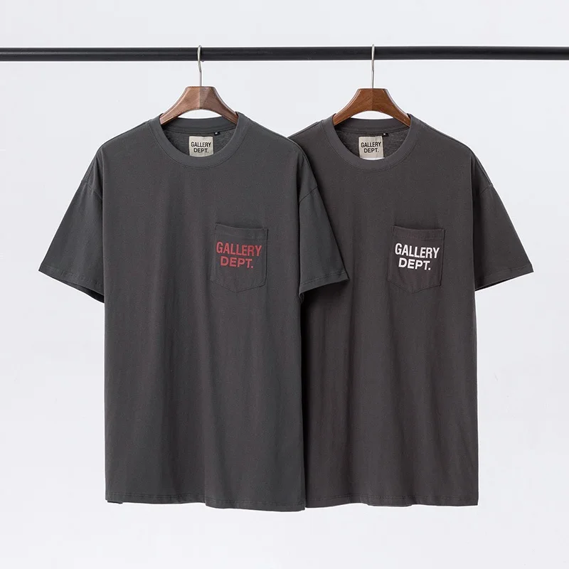 2022GALLERYdept Summer Boys Classic Letter Slogan LOGO Printed Men's Round Collar Pocket Men's Short Sleeve T Shirt Top
2022GALLERYdept Summer Boys Classic Letter Slogan LOGO Printed Men's Round Collar Pocket Men's Short Sleeve T Shirt Top