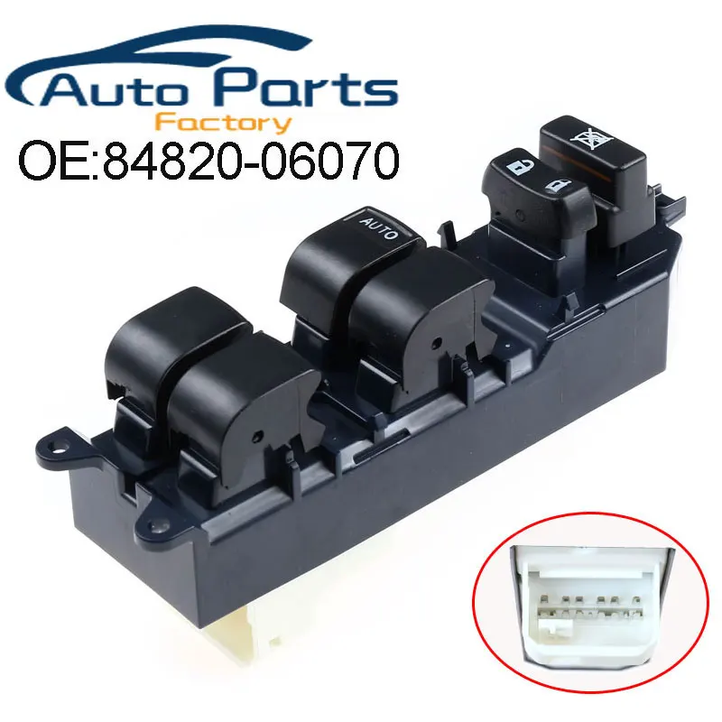 84820-06070 Power Window Switch For TOYOTA YARIS 1.5L I4 4D Sedan 84820-06070 84820-02240 84820-52250 8482006071 84820-06100
84820-06070 Power Window Switch For TOYOTA YARIS 1.5L I4 4D Sedan 84820-06070 84820-02240 84820-52250 8482006071 84820-06100