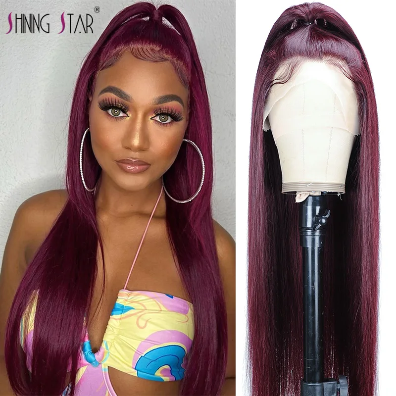 Colored Burgundy 99J Lace Front Wigs For Women 13x4 Transparent Lace Frontal Wig Brazilian Straight Human Hair Wigs Pre Plucked
Colored Burgundy 99J Lace Front Wigs For Women 13x4 Transparent Lace Frontal Wig Brazilian Straight Human Hair Wigs Pre Plucked