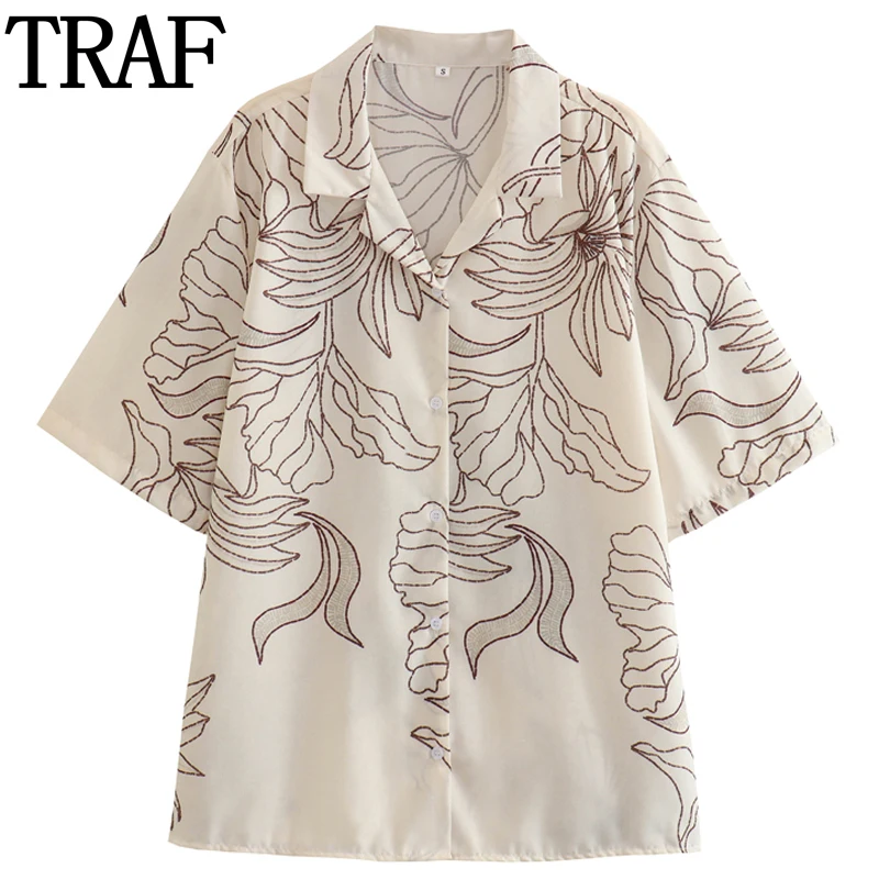 TRAF Mens Shirts Printed Shirt For Men Summer Short Sleeve Shirts Man Streetwear Button Up Shirt Korean Fashion Beach Shirts
TRAF Mens Shirts Printed Shirt For Men Summer Short Sleeve Shirts Man Streetwear Button Up Shirt Korean Fashion Beach Shirts