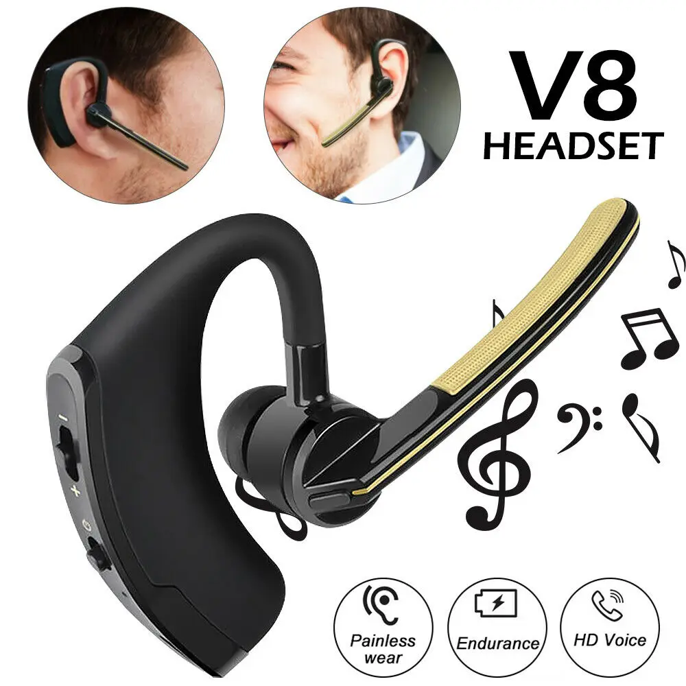 V8 Wireless Earphone Business Handsfree Call Headphone Noise Reduction Driving Sports Earbud With Mic Bass Headset
V8 Wireless Earphone Business Handsfree Call Headphone Noise Reduction Driving Sports Earbud With Mic Bass Headset
