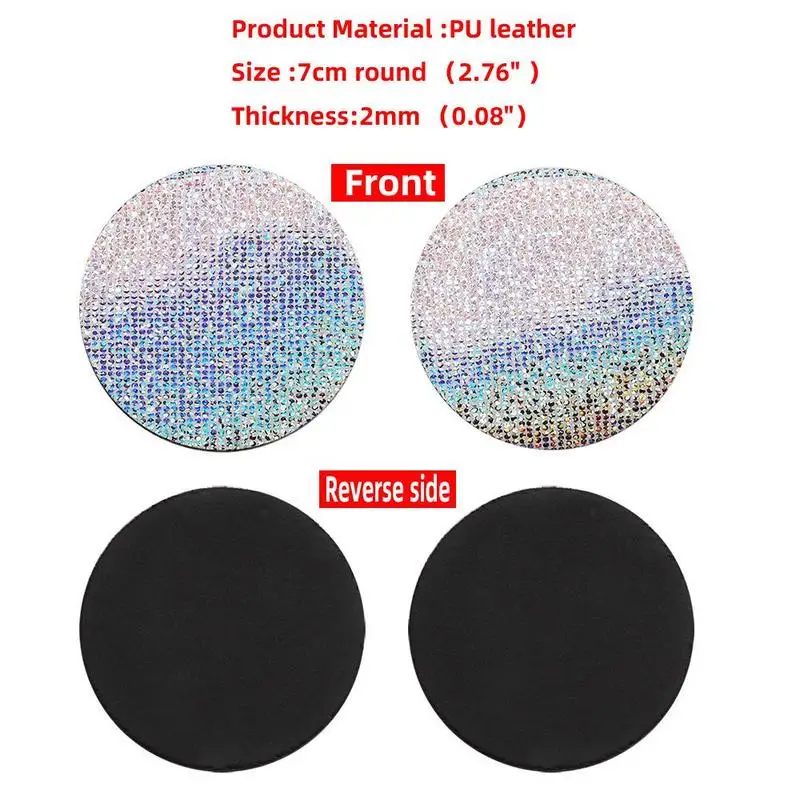 Coaster Set Set Of 2 Table Glittered Drink Coasters Set Drink Coasters For Vehicles Ornament Multicolored Cup Mat For Household 
Coaster Set Set Of 2 Table Glittered Drink Coasters Set Drink Coasters For Vehicles Ornament Multicolored Cup Mat For Household