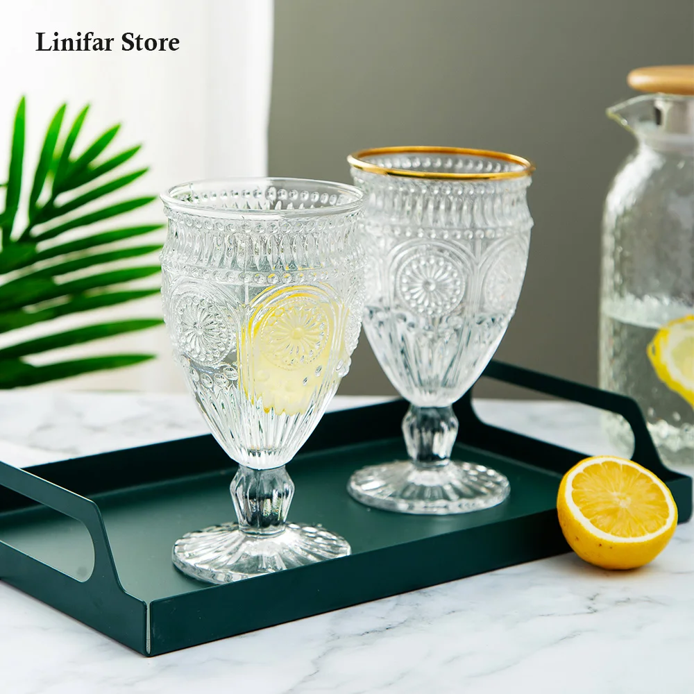 2pcs/set Luxury Sunflower Goblets Glasses Champagne Wine Glass Cup Set for Kitchen Utensils Dining Bar Retro Chrismas Gift Wine
2pcs/set Luxury Sunflower Goblets Glasses Champagne Wine Glass Cup Set for Kitchen Utensils Dining Bar Retro Chrismas Gift Wine