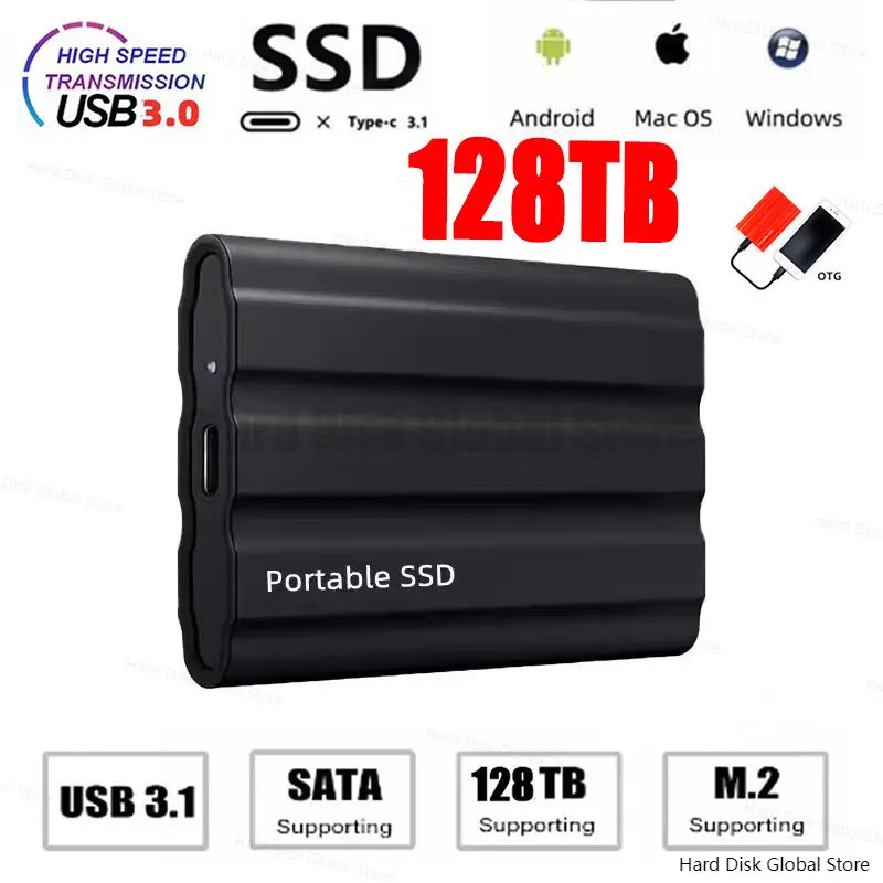 SSD External Mobile Solid State Drive Flash 64TB TypeC USB3.1 8TB Mini Slim High Speed Transfer SSD Flash Memory Device
SSD External Mobile Solid State Drive Flash 64TB TypeC USB3.1 8TB Mini Slim High Speed Transfer SSD Flash Memory Device
