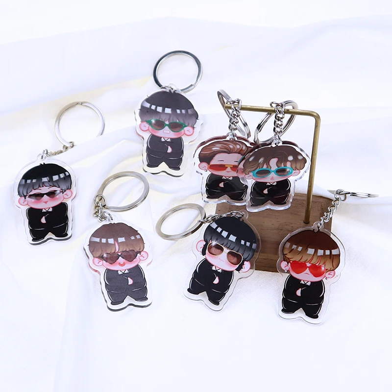 Custom Kpop Bangtan Boys Accessories Seven of Group Cartoon Pendant Black Men Series Jk Jhope V Keychain Decoration
Custom Kpop Bangtan Boys Accessories Seven of Group Cartoon Pendant Black Men Series Jk Jhope V Keychain Decoration