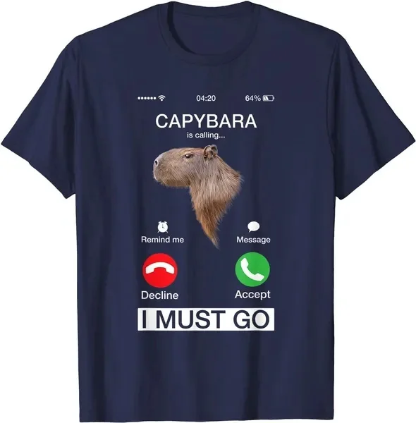 Capybara Is Calling Tees Funny Capibara Rodent Animal Lover Humor T-Shirt Women Men Summer Casual Round Neck Short Sleeve Tops
Capybara Is Calling Tees Funny Capibara Rodent Animal Lover Humor T-Shirt Women Men Summer Casual Round Neck Short Sleeve Tops