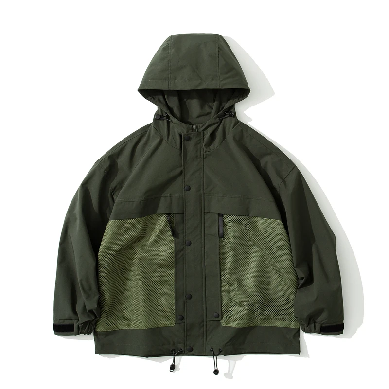 Men Mesh Splice Fashion Outdoor Loose Casual Windproof Hooded Cargo Jacket Women Streetwear Vintage Cityboy Sport Coat Outerwear
Men Mesh Splice Fashion Outdoor Loose Casual Windproof Hooded Cargo Jacket Women Streetwear Vintage Cityboy Sport Coat Outerwear