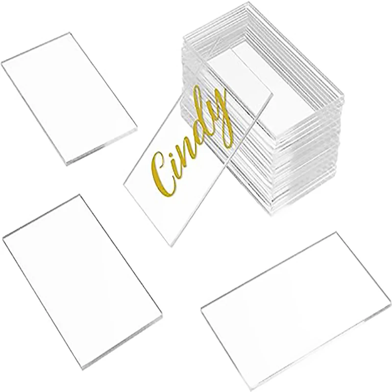 Clear Acrylic Place Cards Acrylic Name Cards Acrylic Table Number Card Sign Wedding DIY Table Banquet Party Rectangular Style
Clear Acrylic Place Cards Acrylic Name Cards Acrylic Table Number Card Sign Wedding DIY Table Banquet Party Rectangular Style