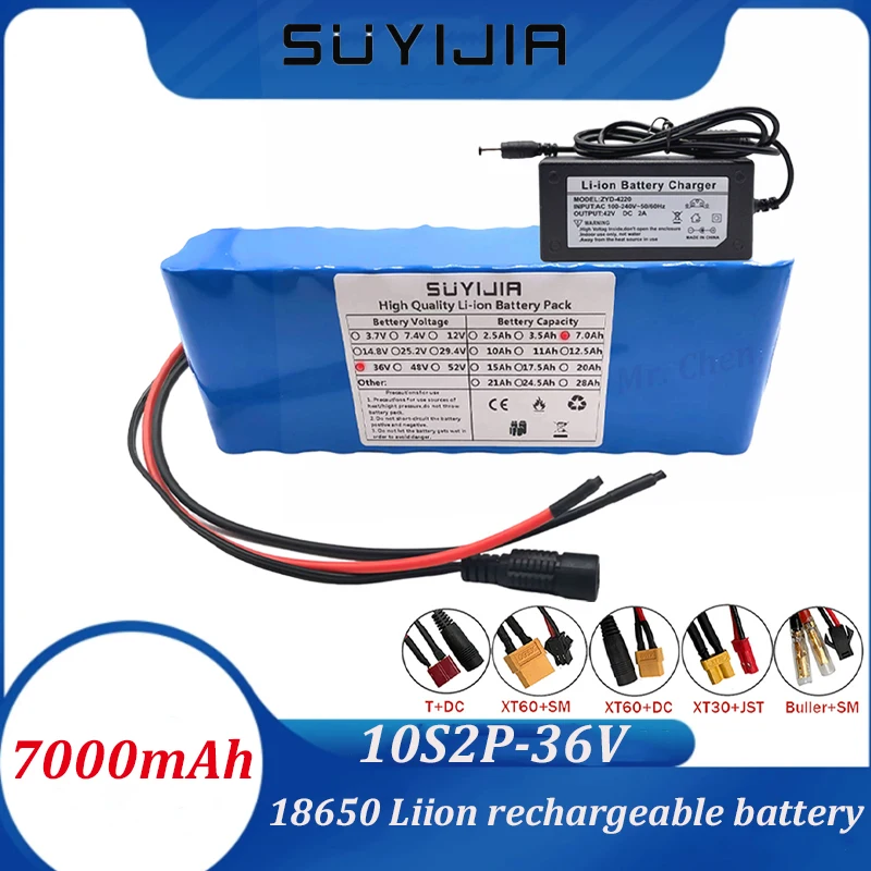 10S2P 36V 7000mA 18650 hBatteryPack Li-ion Rechargeable Battery Actual Capacity Electric Bicycle Scooter with BMS Backup Battery
10S2P 36V 7000mA 18650 hBatteryPack Li-ion Rechargeable Battery Actual Capacity Electric Bicycle Scooter with BMS Backup Battery