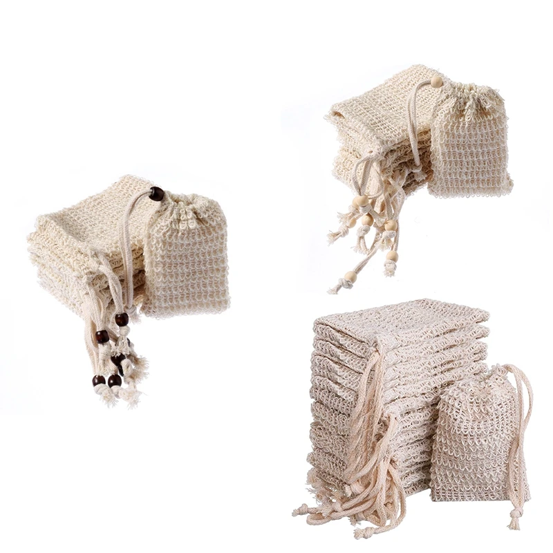 30Pcs Cotton Ramie Soap Bag Natural Plant Fiber Environmental Protection Hand Made Soap Ramie Foaming Net Storage Bag
30Pcs Cotton Ramie Soap Bag Natural Plant Fiber Environmental Protection Hand Made Soap Ramie Foaming Net Storage Bag