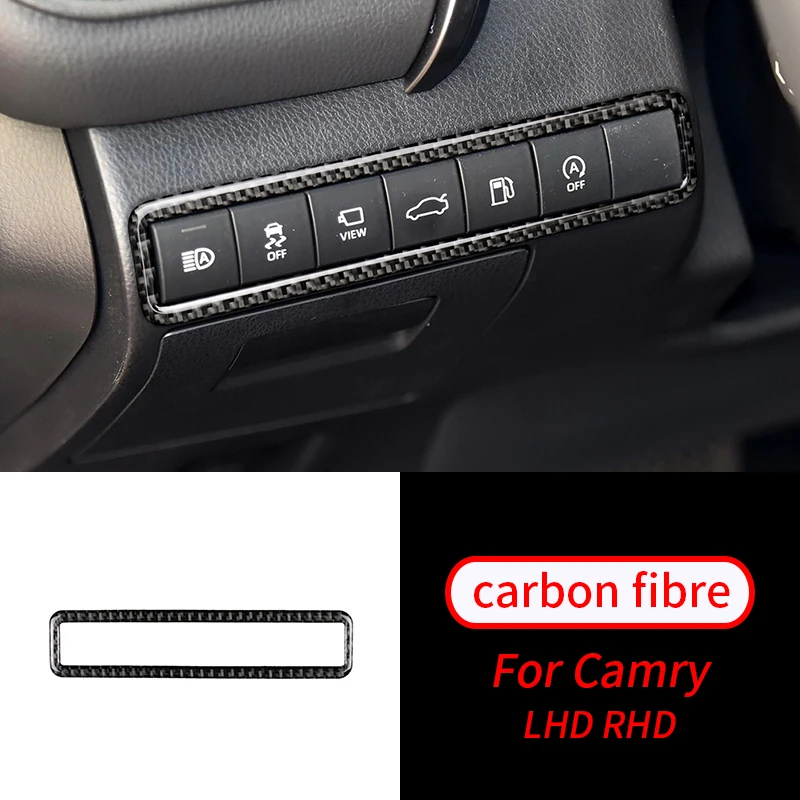 For Toyota Camry 2018-2019 1Pcs Real Carbon Fiber Front Headlight Switch Button Frame Car Interior Accessories
For Toyota Camry 2018-2019 1Pcs Real Carbon Fiber Front Headlight Switch Button Frame Car Interior Accessories
