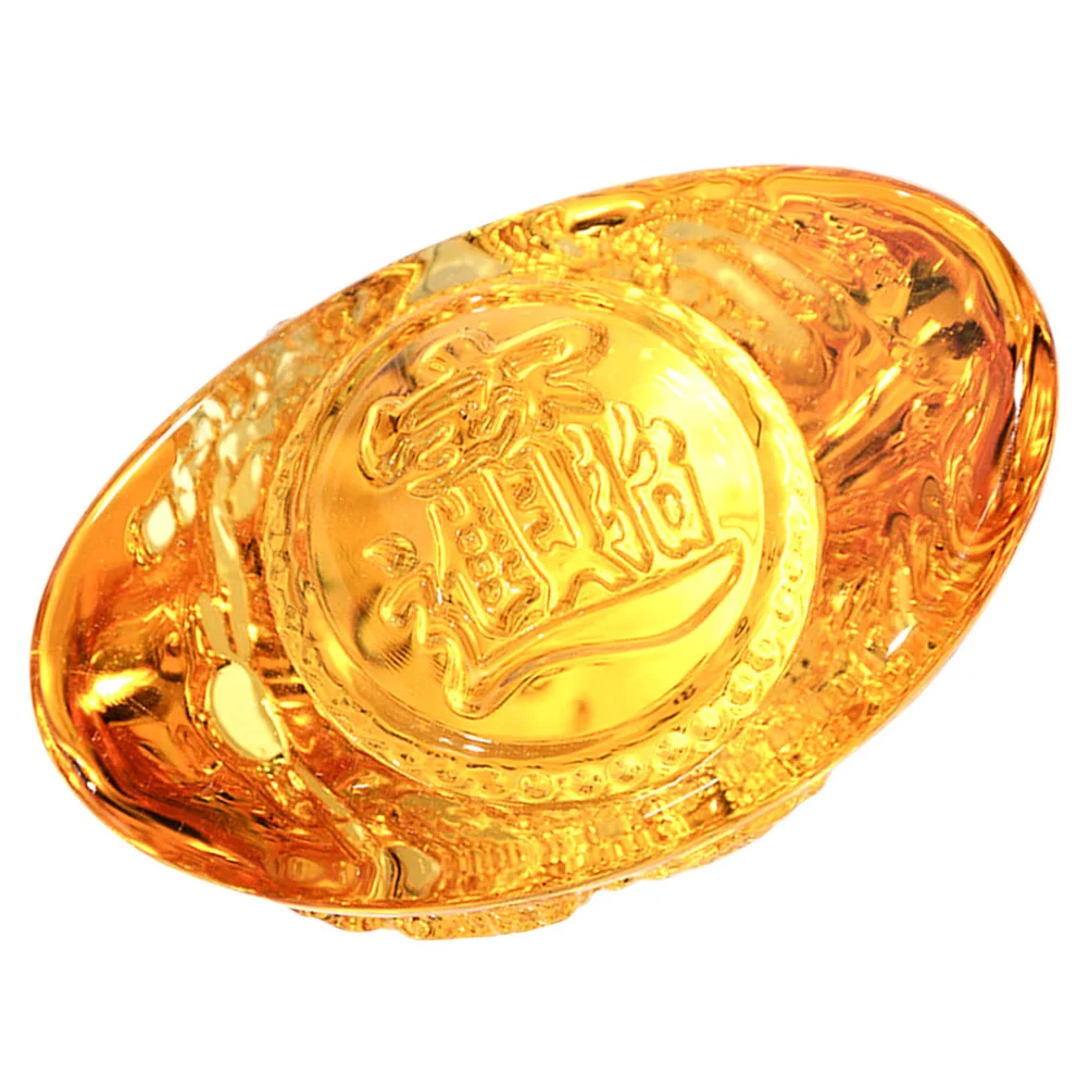 

Feng Shui Ingot Golden Ingot Yuan Bao Wealth Luck Ingot Chinese Charm Prosperity 8Cm