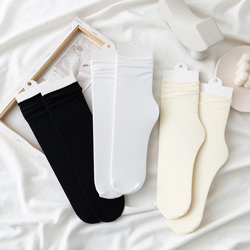 Socks Women's Mid-tube Summer Ultra-thin Summer Ice Ice Socks Korean Pile Socks Velvet Pile Socks Ins Tide Solid Color Stockings
Socks Women's Mid-tube Summer Ultra-thin Summer Ice Ice Socks Korean Pile Socks Velvet Pile Socks Ins Tide Solid Color Stockings