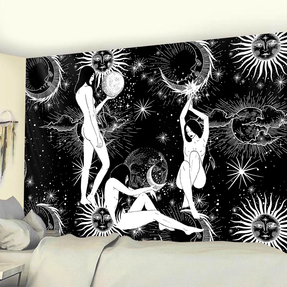 Sun Moon Psychedelic Witchcraft Home Art Decorative Tapestry Hippie Bohemian Decorative Mandala Yoga Mat Decoration Mural Tapiz
Sun Moon Psychedelic Witchcraft Home Art Decorative Tapestry Hippie Bohemian Decorative Mandala Yoga Mat Decoration Mural Tapiz
