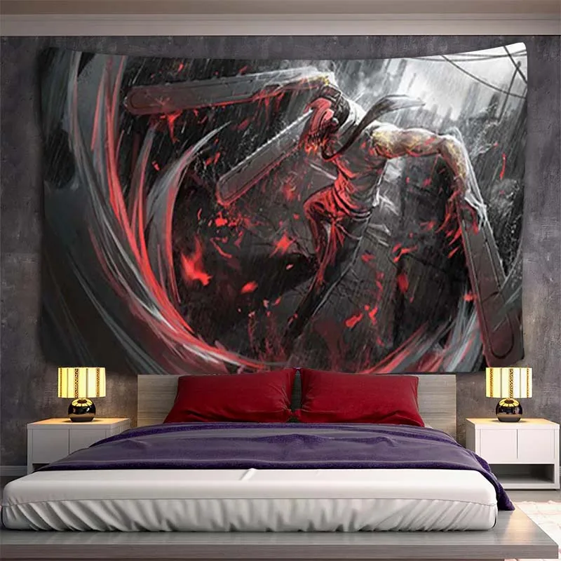 Гобелен на стену «бензопила», художественное украшение для спальни, милый комнатный декор, домашние подвесные панели на заказ 
Гобелен на стену «бензопила», художественное украшение для спальни, милый комнатный декор, домашние подвесные панели на заказ