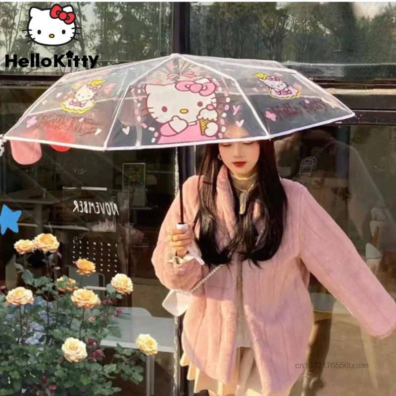 Sanrio Hello Kitty Printed Transparent Umbrella Fully Automatic Portable Folded Umbrella Women Fashion Outdoor Rainy Accessories
Sanrio Hello Kitty Printed Transparent Umbrella Fully Automatic Portable Folded Umbrella Women Fashion Outdoor Rainy Accessories