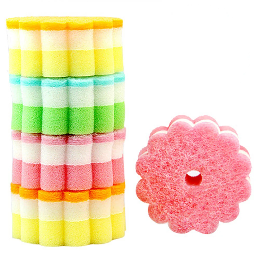 Practical Sponges Scouring Pads Flower Shape Sponge Brush Tableware Glass Wash Dishes Kitchen Cleaning Tool Colorful
Practical Sponges Scouring Pads Flower Shape Sponge Brush Tableware Glass Wash Dishes Kitchen Cleaning Tool Colorful