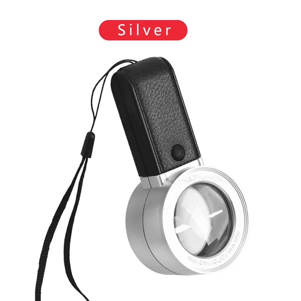 30-кратная лупа с профессиональной светодиодной подсветкой, двухслойная оптическая лупа с линзами для очков, ручная лупа для ювелирных изделий, лупа 
30-кратная лупа с профессиональной светодиодной подсветкой, двухслойная оптическая лупа с линзами для очков, ручная лупа для ювелирных изделий, лупа