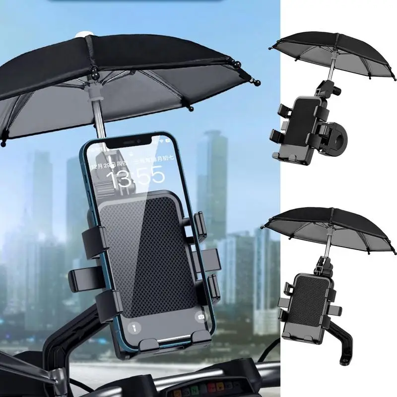 

Велосипедный держатель для телефона вращающийся на 360 градусов Регулируемый мотоциклетный держатель для телефона с зонтиком мотоциклетный руль зажим для сотового телефона