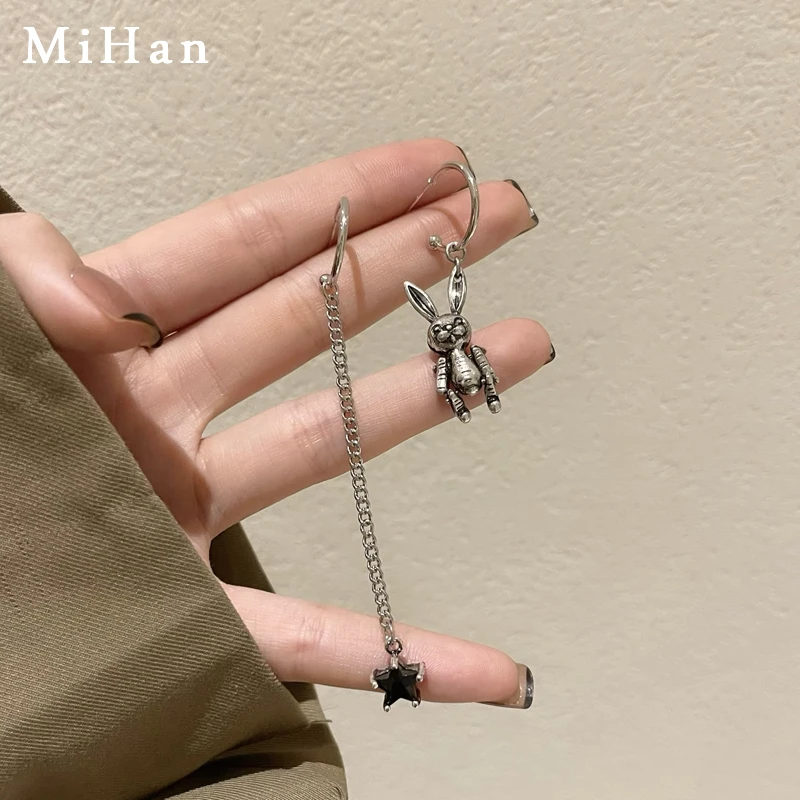 Mihan 925 Silver Needle Women Jewelry Asymmetrical Star Rabbit Earrings Popular Design Silver Plated Ear Clip For Women Gifts
Mihan 925 Silver Needle Women Jewelry Asymmetrical Star Rabbit Earrings Popular Design Silver Plated Ear Clip For Women Gifts