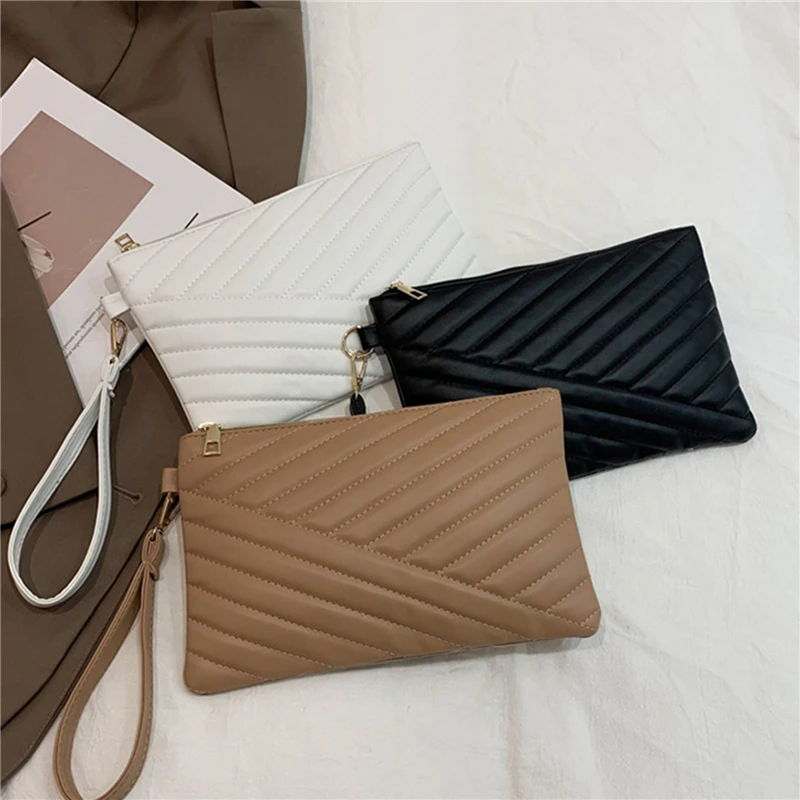 

Women Wristlet Bag Women PU Leather Envelope Bag Shopping Traveling Portable Small Purse Wallet Ladies Hand Bags