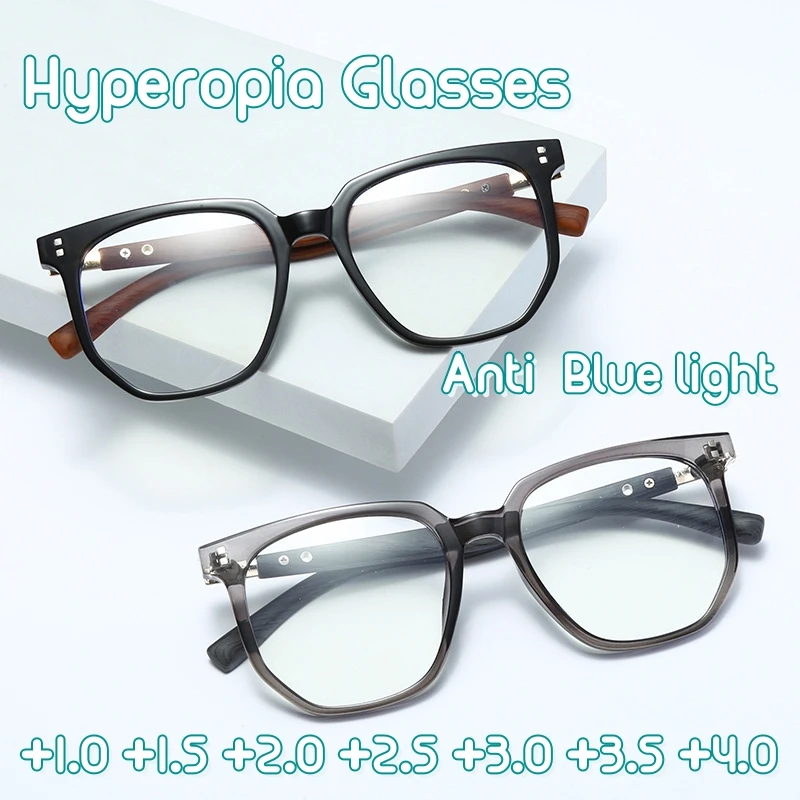 Anti-radiation Hyperopia Eyeglasses Retro Wood Grain Leg Presbyopia Glasses Blue Light Blocking Eye Protection Reading Eyewear
Anti-radiation Hyperopia Eyeglasses Retro Wood Grain Leg Presbyopia Glasses Blue Light Blocking Eye Protection Reading Eyewear