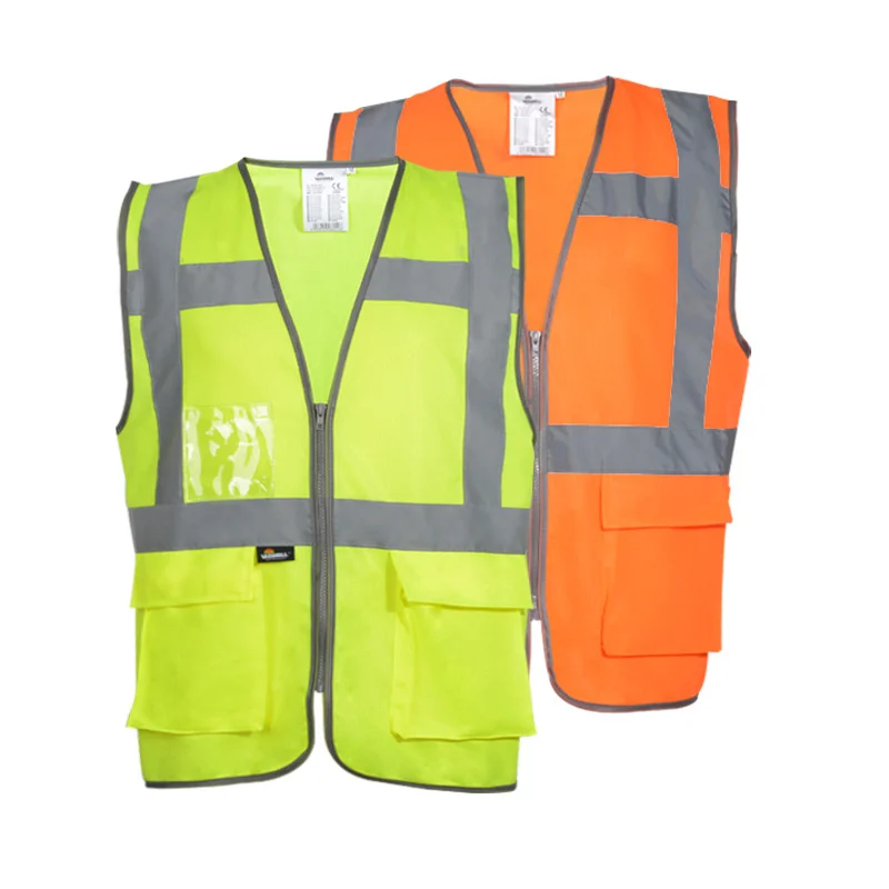 High Visibility Reflective Vest Zipper Front Safety Vest With Reflective Strips Construction Workwear Safety Reflective Vest
High Visibility Reflective Vest Zipper Front Safety Vest With Reflective Strips Construction Workwear Safety Reflective Vest