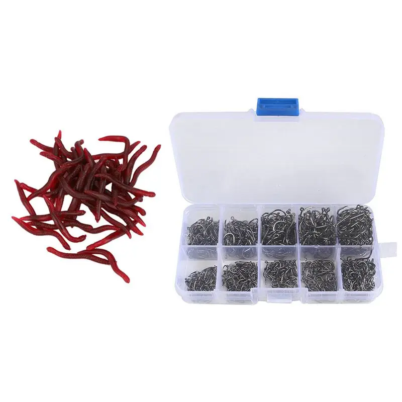 100 Pieces Soft Lures Sets Silicone Swimbait Shad Grub Worm With 600 Pcs/Box Fishing Hooks Stuff High Carbon Steel Hooks
100 Pieces Soft Lures Sets Silicone Swimbait Shad Grub Worm With 600 Pcs/Box Fishing Hooks Stuff High Carbon Steel Hooks