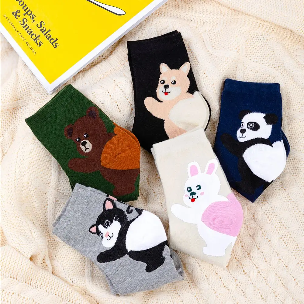 Cute Female Absorb Sweat Girl Gift Dog Bear Panda Mid-tube Women Cotton Socks Crew socks Cartoon Animal Socks
Cute Female Absorb Sweat Girl Gift Dog Bear Panda Mid-tube Women Cotton Socks Crew socks Cartoon Animal Socks
