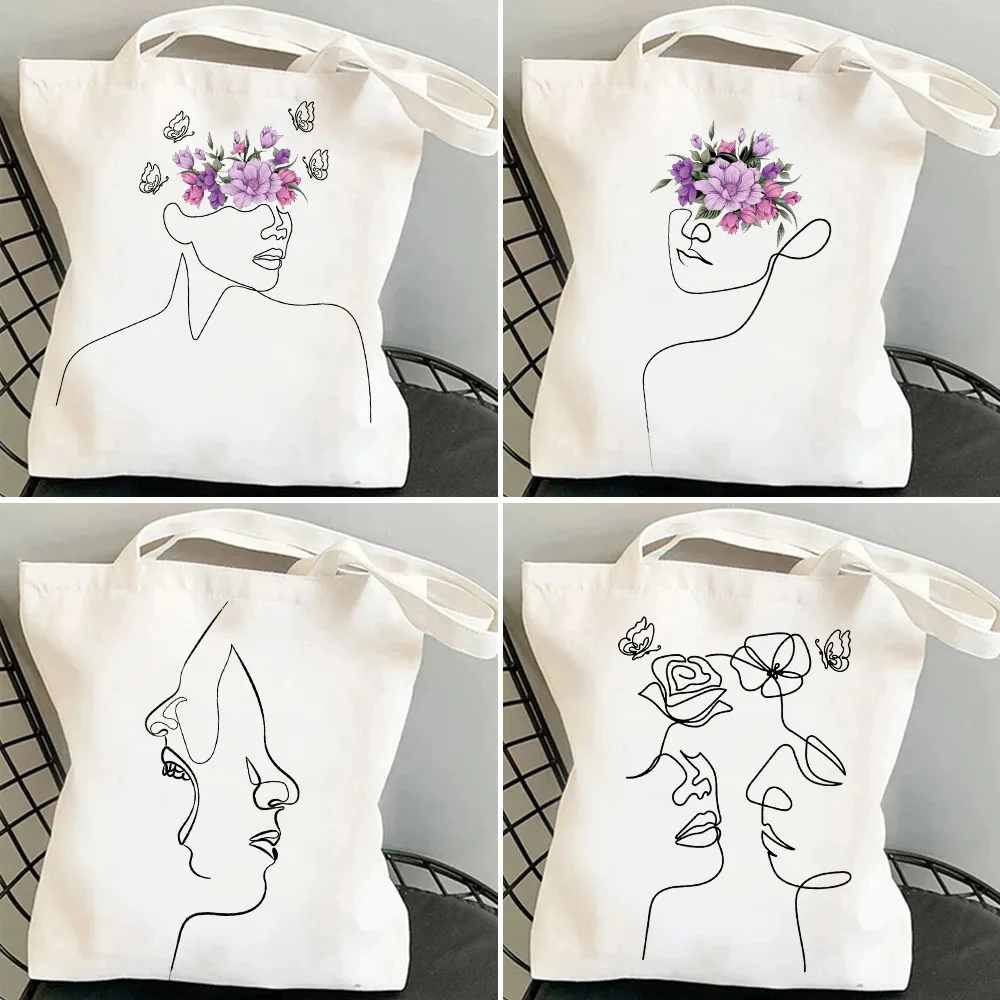 Minimal Face One Line Art Rose Flower Beautiful Butterfly Women Canvas Shopper Bags Cotton Handbags Totes Shoulder Shopping Bags
Minimal Face One Line Art Rose Flower Beautiful Butterfly Women Canvas Shopper Bags Cotton Handbags Totes Shoulder Shopping Bags