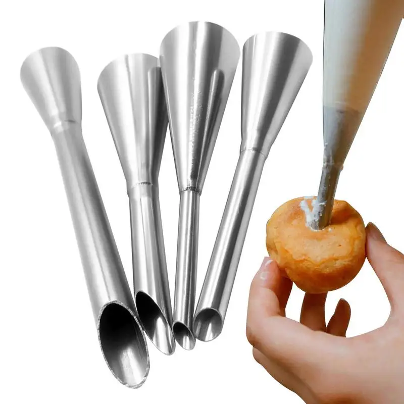 4Pcs DIY Reusable Puff Cake Icing Piping Tips Cake Decorating Kit Cream Piping Tip Cream Filling Tips Baking Tools And Gadgets
4Pcs DIY Reusable Puff Cake Icing Piping Tips Cake Decorating Kit Cream Piping Tip Cream Filling Tips Baking Tools And Gadgets