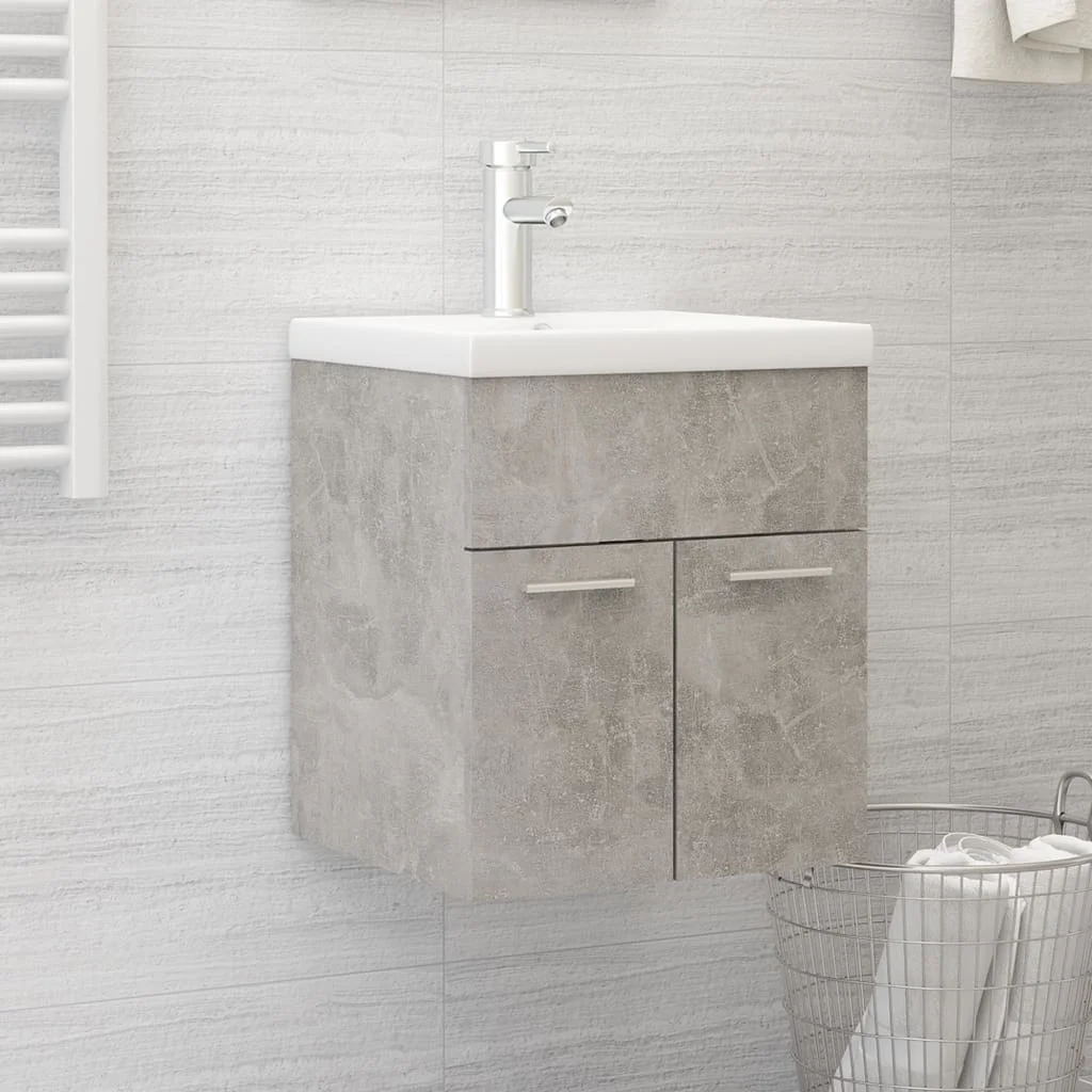 Sink Cabinet with Built-in Basin, Chipboard Cabinet, Bathroom Furntain Concrete Grey 41 x 38.5 x 46 cm
Sink Cabinet with Built-in Basin, Chipboard Cabinet, Bathroom Furntain Concrete Grey 41 x 38.5 x 46 cm