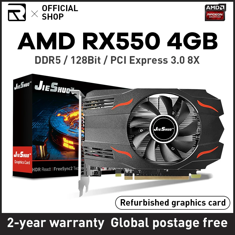 Видеокарта AMD RX 550 4 Гб Radeon rx550 4g GDDR5 4,8 бит HDMI DP DVI-D RX550 видеокарта для настольных игр
Видеокарта AMD RX 550 4 Гб Radeon rx550 4g GDDR5 4,8 бит HDMI DP DVI-D RX550 видеокарта для настольных игр