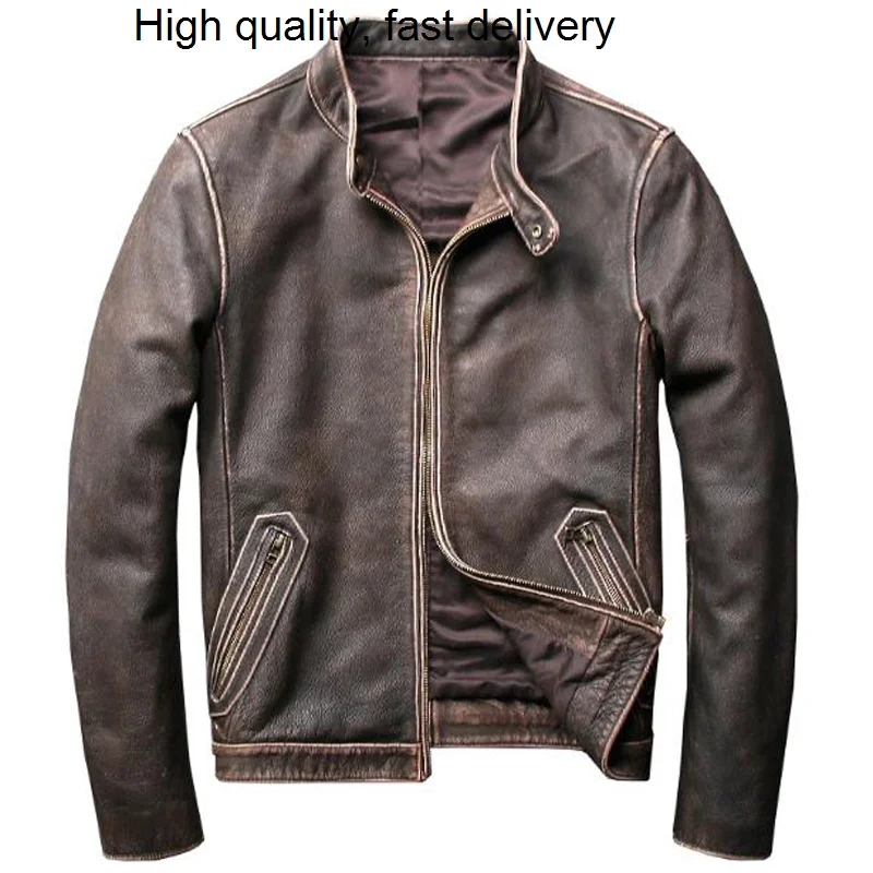 Mens Cow Automotive Leather Jackets Air Force Men Cowhide Overcoat Vintage 5XL Plus Size Brown Coat Real Leather Streetwear A004
Mens Cow Automotive Leather Jackets Air Force Men Cowhide Overcoat Vintage 5XL Plus Size Brown Coat Real Leather Streetwear A004
