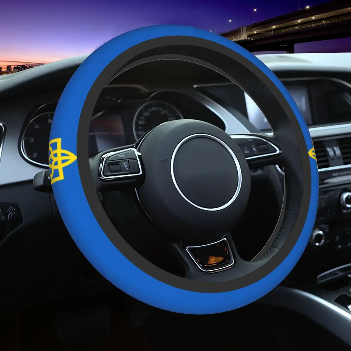 38cm Steering Wheel Covers Ukraine Flag Anti-slip Auto Decoration Suitable Car Accessories
38cm Steering Wheel Covers Ukraine Flag Anti-slip Auto Decoration Suitable Car Accessories